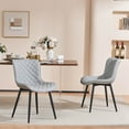 thumbnail image 7 of YOUNIKE Dining Chairs Set of 2 PU Leather Diamond Grid Upholstered Modern Dining Room Side Chair, Gray, 7 of 7