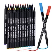 12/24 Colors/set Waterproof Colorfast Fabric Textile Marker Pen, Permanent Pen for DIY Clothes Art Graffiti Drawing Painting Pen