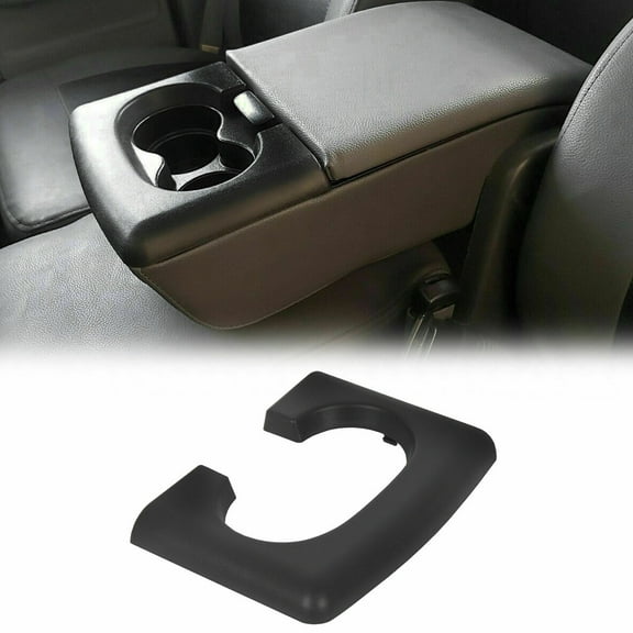 ECOTRIC Center Console Cup Holder Armrest Cover Pad Black fits 2004-2014 Ford  F150 05 06 07 08 09 10 11 12 13