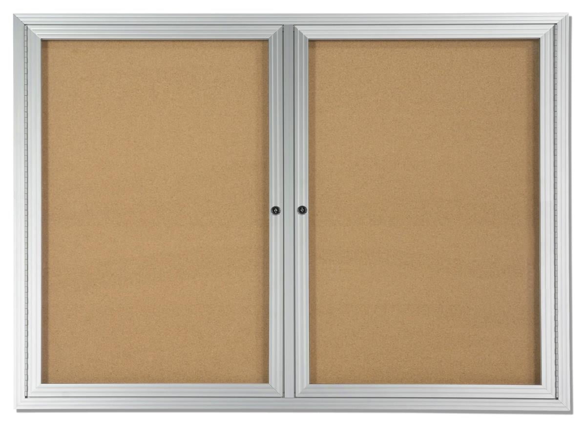 5' x 3' Enclosed Message Board with SelfHealing Cork Surface, 2