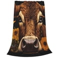 thumbnail image 2 of Vsdgher Sunflower Butterfly Cow Ultra-Soft Micro flannel Blanket Throw Blankets for Couch Sofa, Bed (4 sizes)-50"x40", 2 of 7