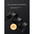 thumbnail image 3 of INXX STREET Cowhide Leather Alloy Pin Buckle Black Soft Belt for Men Waist 42 inch Business Casual Durable,Gift Box&Width 1.5 inch, 3 of 12