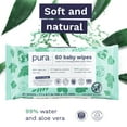 Pura Baby Wipes, Fragrance Free, Sensitive, EWG Verified, PlantBased