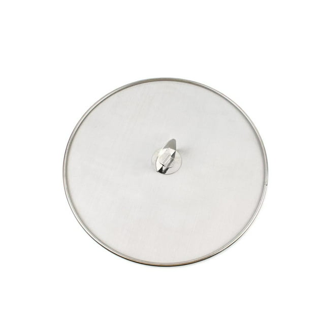 Grease Splatter Screen Pan Cover Stainless Steel Frying Pan Stainless Steel Mesh Fine Mesh Stops Stove Oil Guard Pot Lid Wweixi