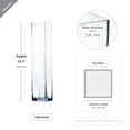 thumbnail image 2 of WGV Clear Square Glass Block Vase - 4" Wide x 20" Height, Good quality, Heavy Weighted Base - 1 Pc, 2 of 5