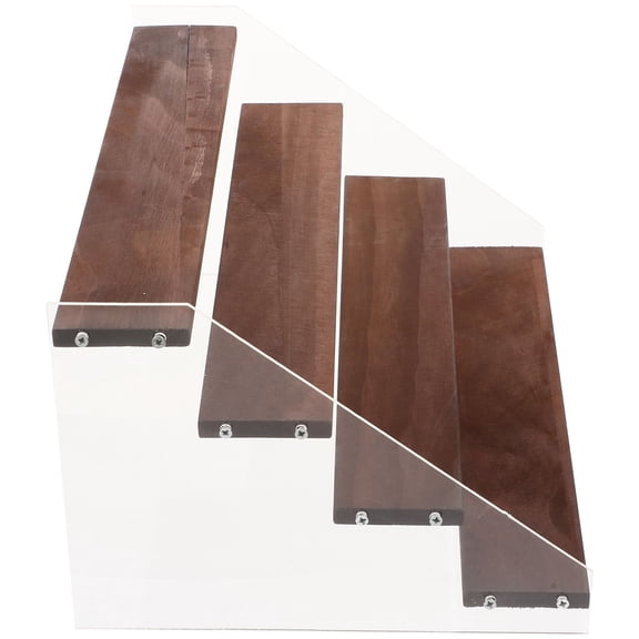 LEORX 1Set Multi Tier Acrylic Wood Display Rack Stable Shelf for Figurine Collection