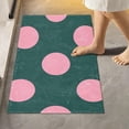 thumbnail image 2 of Dreamtimes Trendy Polka Dot Pink Bathroom Rug Set 2PCS Ultra Soft Bath Rugs, Non Slip Absorbent Shaggy Bath Mat Set with U-Shaped Toilet Mat (17.3"x13.4"& 23.6"x15.7"), 2 of 6