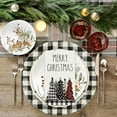 thumbnail image 4 of 50 Christmas Disposable Paper Decorative Guest Napkins, Xmas Tree Buffalo Plaid for Party Lunch Dinner Kitchen Bathroom, 4 of 7