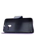 thumbnail image 2 of for 5" Alcatel POP 3 TRU Stellar Case Phone Case 2-Tone Wallet Kick Stand Pouch Pocket Hybrid Purse Grip Grained Screen Flip Cover Purple Navy, 2 of 4
