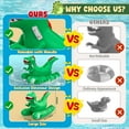 thumbnail image 2 of WonderStone Pool Floats, Inflatable Dinosaur Large Rideable Water Floats, Swimming Floating Raft for Adults Kids Boy Girl, Green, 2 of 8