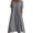 Gray, variant on Taqqpue Womens Summer Maxi Dresses V Neck Short Sleeve Beach Dress Casual Loose Flowy Tropical Print Long Sundress