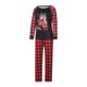 thumbnail image 3 of Traje de pantalones largos familiares Casual Elk Impreso Plaid Estilo navideño Ropa de dormir Traje FLhrweasw Nuevo, 3 of 9