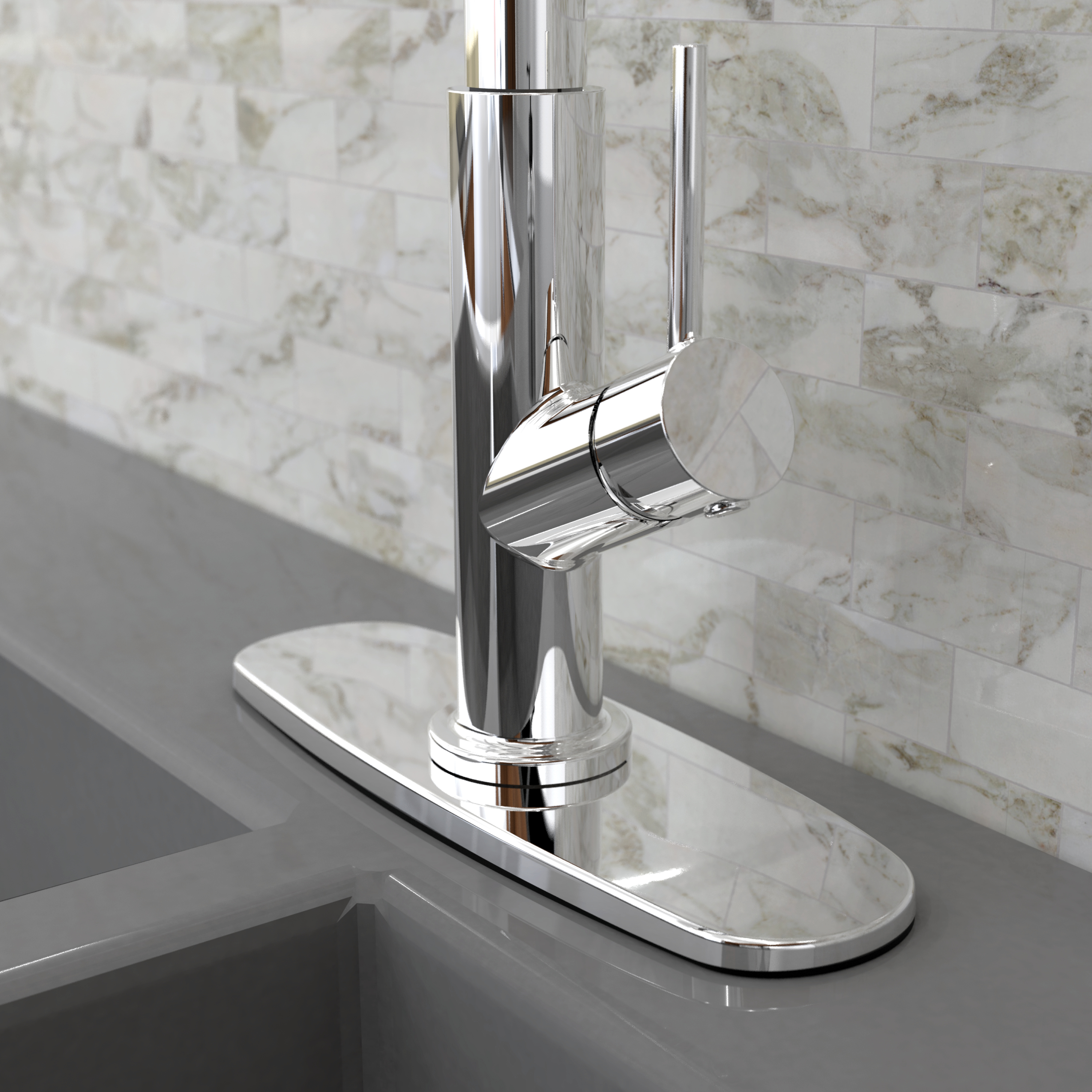 Keeney MAG78CCP Single Handle Pull-Down Kitchen Faucet, Polished Chrome