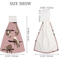 thumbnail image 3 of 1 Pcs Hanging Towels, Dish Towels Cartoon Sloths Absorbent Hand Towels with Hanging Loop Washcloth for Bathroom Kitchen, 3 of 7