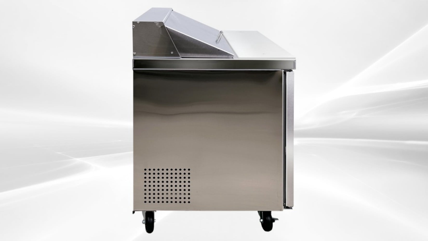 46.75 in. W 9.5 cu. ft. Commercial Mega Food Prep Table Refrigerator Cooler in Stainless Steel