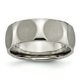 thumbnail image 1 of Titanium Faceted 8mm Satin Band Ring 8.5 Size, 1 of 6