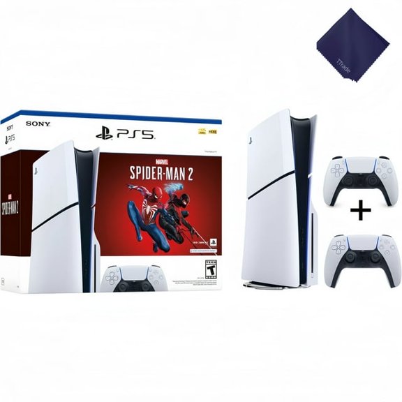 Sony PlayStation_5 Console (Slim Disc Edition) with Marvel’s Spider-Man 2 Bundle   Extra Controller