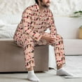 thumbnail image 7 of Daiia Dachshund Couple for Men's Long-Sleeved Pajama Set – Soft & Comfortable Sleepwear Button-Up Pajamas Cozy Lounge Wear-XX-Large, 7 of 7