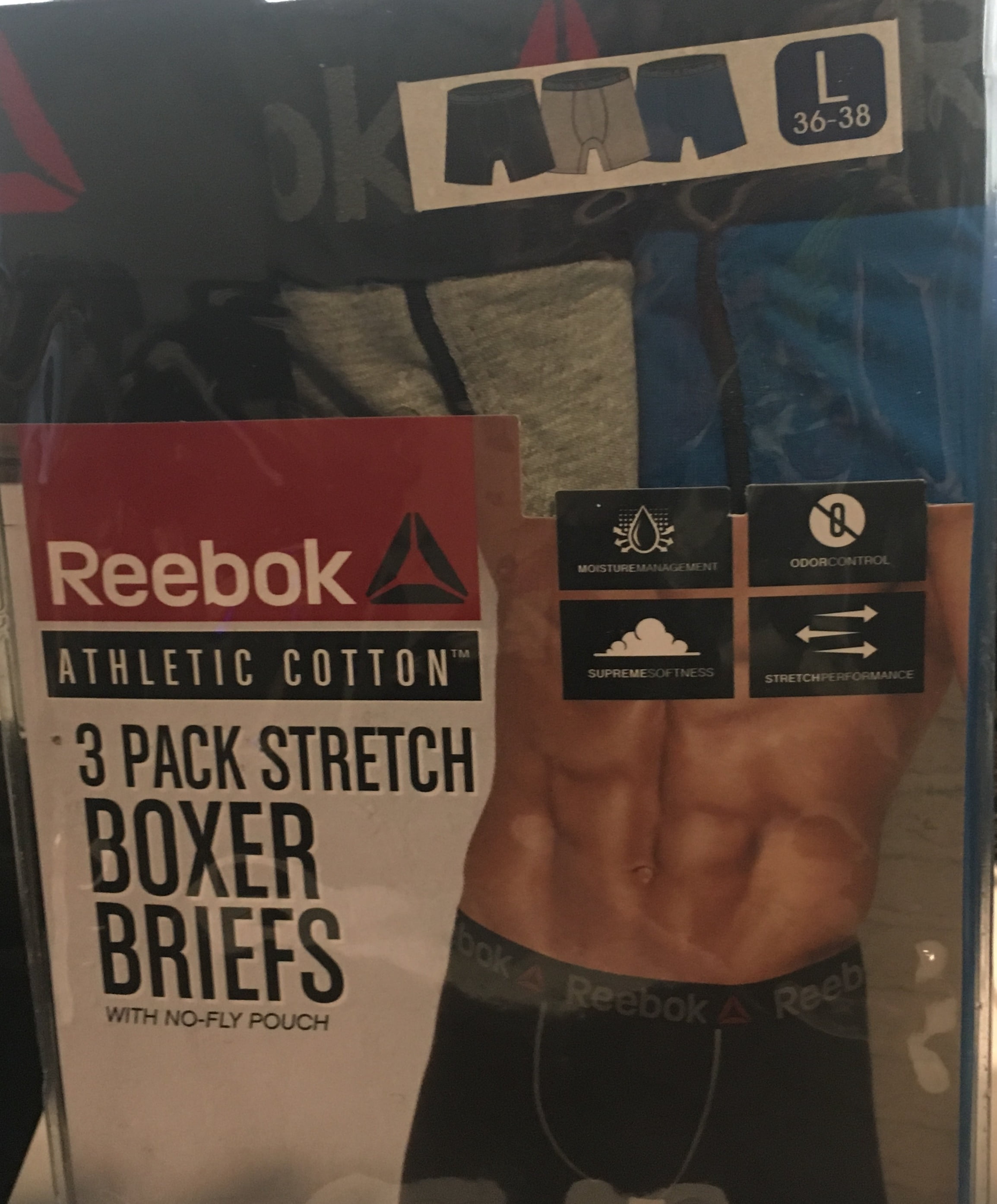 reebok men's 3 pack stretch boxer briefs