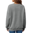 thumbnail image 6 of Evdexr Women's Sweatshirts Drop Shoulder V Neck Loose Fit Fall Winter Lightweight Casual Sweatshirt Plus Size Solid Oversized Trendy Tops S, 6 of 7