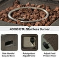 thumbnail image 3 of VENTOPYR 35''Outdoor Square Propane Fire Pit Table, 3 of 7