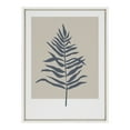 thumbnail image 2 of Kate and Laurel Sylvie Muted Tan and Blue Colorblock Botanical Fern Framed Canvas Wall Art by The Creative Bunch Studio, 18x24 White, Decorative Simple Plant Art for Wall, 2 of 6