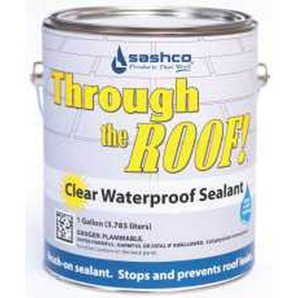 THROUGH THE ROOF!® WATERPROOF SEALANT, BRUSH GRADE, 1 GALLON, CLEAR