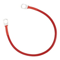 Unique Bargains 1 Pc 10 AWG Gauge 1FT Tinned Copper Battery Inverter Cable 3/8" Lug Red