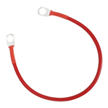 Unique Bargains 1 Pc 10 AWG Gauge 1FT Tinned Copper Battery Inverter Cable 3/8" Lug Red