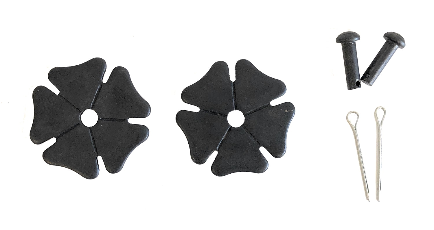 Spur Rowels Replacement Set Pins Cotter Key Package 1 1/8 Inch Cloverleaf Black 