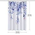 thumbnail image 5 of Green Eucalyptus Shower Curtains for Bathroom Spring Plant Watercolor Leaf and Floral Shower Curtain Set with Hooks Slub Textured Fabric Water Repellent Bathroom Decor 72x72, 5 of 6