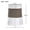 Brown,Gray, variant on Retro Woven Rope Side Table for Small Spaces - MGO Outdoor End Table with Fan Base, Light Gray & Brown, 14x14x16.93 Inch