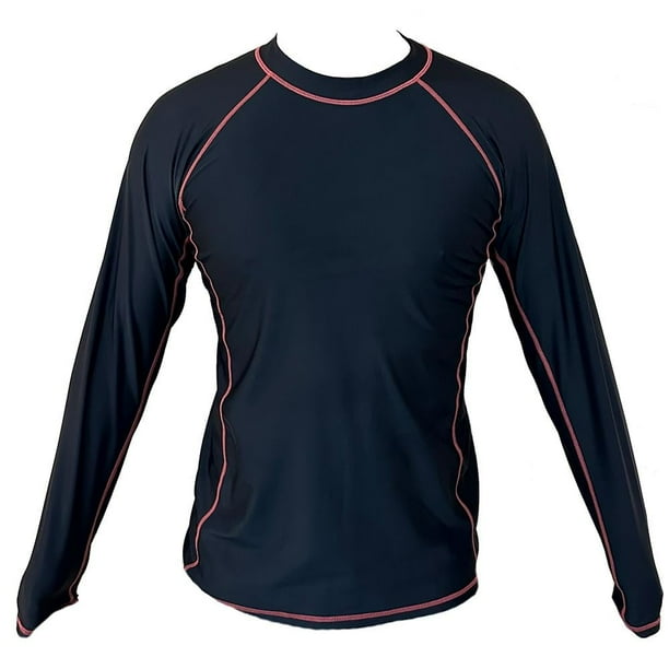 Playera Acuática Op Para hombre Manga Larga Talla EEG Negro