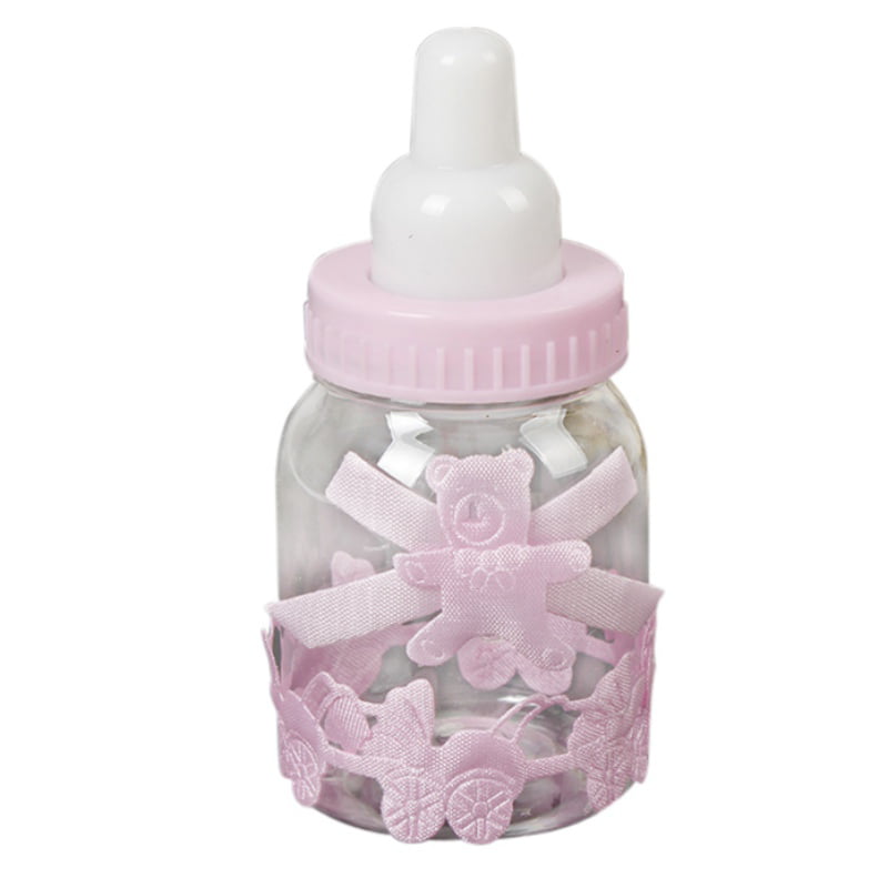 24pcs Fillable Bottles Candy Box w/ Bear Baby Shower Baptism Party Favour Filler 