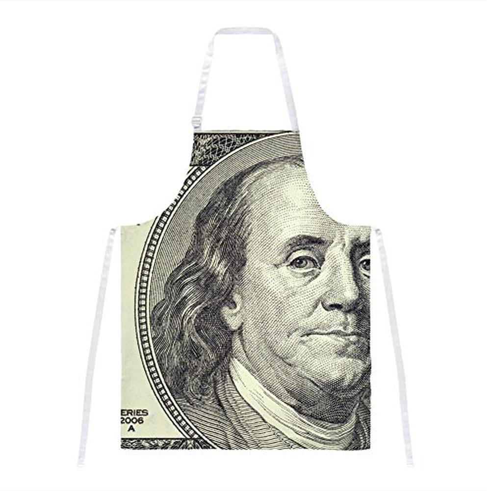 Ben Franklin Dollar Bill All Over Apron