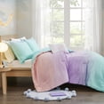 thumbnail image 3 of Mi Zone Glimmer Abstract Twin/Twin-XL Adult Reversible Comforter Set in Aqua with Metallic Glitter, 3 of 6
