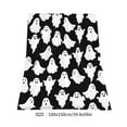 thumbnail image 3 of Dmlowu Halloween Throw Blanket, Fluffier Soft Ghost Throw Blanket, Warm Fleece Blanket, 39x59 inch Fall Throw Blanket for Holiday Party Halloween Decorations Outdoor & Indoor, Black, 3 of 8