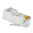 thumbnail image 1 of Cable Ethernet de cabeza conector RJ45 CAT6 para Cable Ethernet plateado 100 Uds., 1 of 5