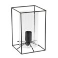 thumbnail image 1 of Elegant Designs Lt2069-Clr Small Exposed Glass And Metal Table Lamp Black And Clear, 1 of 4