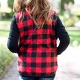 thumbnail image 5 of Baby Girl Buffalo Plaid Vest Top Winter Warm Zipper Quilted Cotton Blend Jacket Sleeveless Toddler Boys Fall Clothes, Red, 3-4 Years, 5 of 7