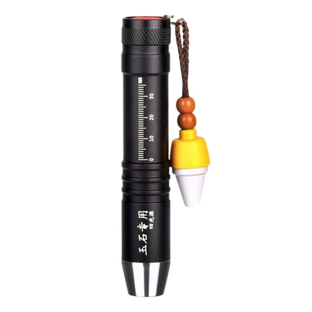 Strong Flashlight LED Money Identification Light Beeswax Jade Amber Lamp Portable Powerful Torch Lighting Equipment Charging Kit 365 Small Head