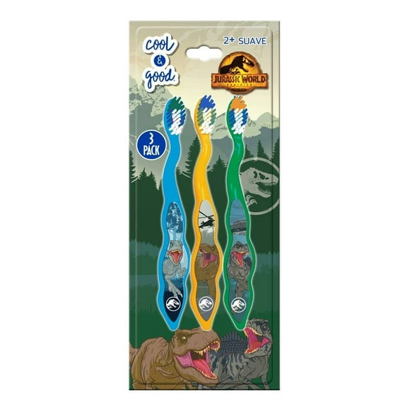 Cepillos dentales Cool & Good 2+ suave Jurassic World 3 pzas