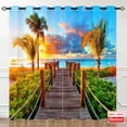thumbnail image 4 of Music Curtains Grommet Light Filtering Window Drapes with Black White Musical Notes Music Sheet Print Pattern Decorative Privacy Curtains for Bedroom Living Room 2 Panels 42 x 63 Inch, 4 of 6
