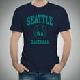 thumbnail image 5 of Seattle Classic Baseball Arch Basic Cotton T-Shirt - Large - Navy, 5 of 6