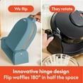 thumbnail image 5 of bella Flip-n-Store Belgian Waffle Maker with EverGood™ Ceramic Nonstick Coating, Power Indicator Light & Cool-Touch Handle, Surf, 5 of 13