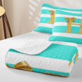 thumbnail image 4 of Erosebridal Bowknot Initial H Twin Quilt Set for Girls, Abstract Ombre Twin Coverlet Set, 2-Piece, 4 of 7