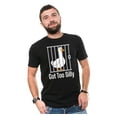 thumbnail image 4 of Funny Got too silly T-shirt goose in jail humorous tee shirt (4X-Large Navy Blue), 4 of 6