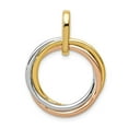 thumbnail image 3 of 14k Tri-color 1/10ct. Diamond Intertwined Circles Pendant PM4716, 3 of 4