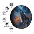 thumbnail image 2 of Kdxio Lonely Night Sky Wolf for Tire Cover Wheel Protectors Tyre Covers Weatherproof Wheel Covers Universal Fit for Trailer Rv SUV Truck Camper Travel Trailers 14 inch, 2 of 5