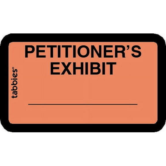 TABBIES EXHIBIT LABELS - PETITIONER TAB58026